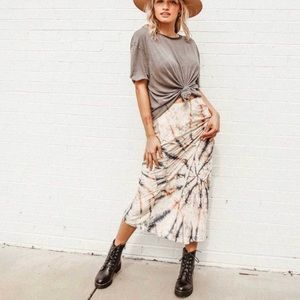 Free People serious swagger tie dye skirt